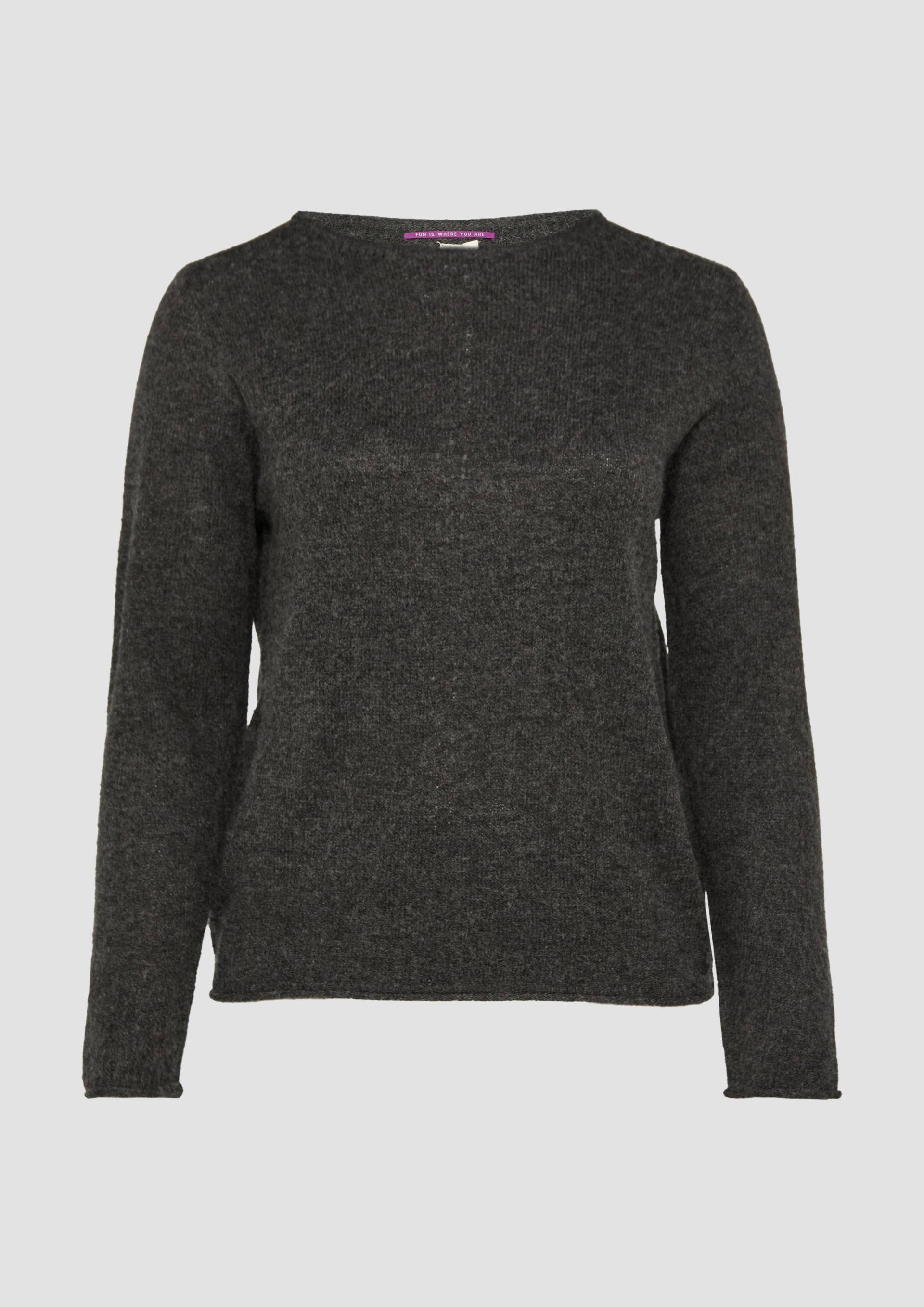 QS - Weicher Strickpullover mit Ajour-Detail, Damen, schwarz QS - Weicher Strickpullover mit Ajour-Detail, Damen, schwarz von QS