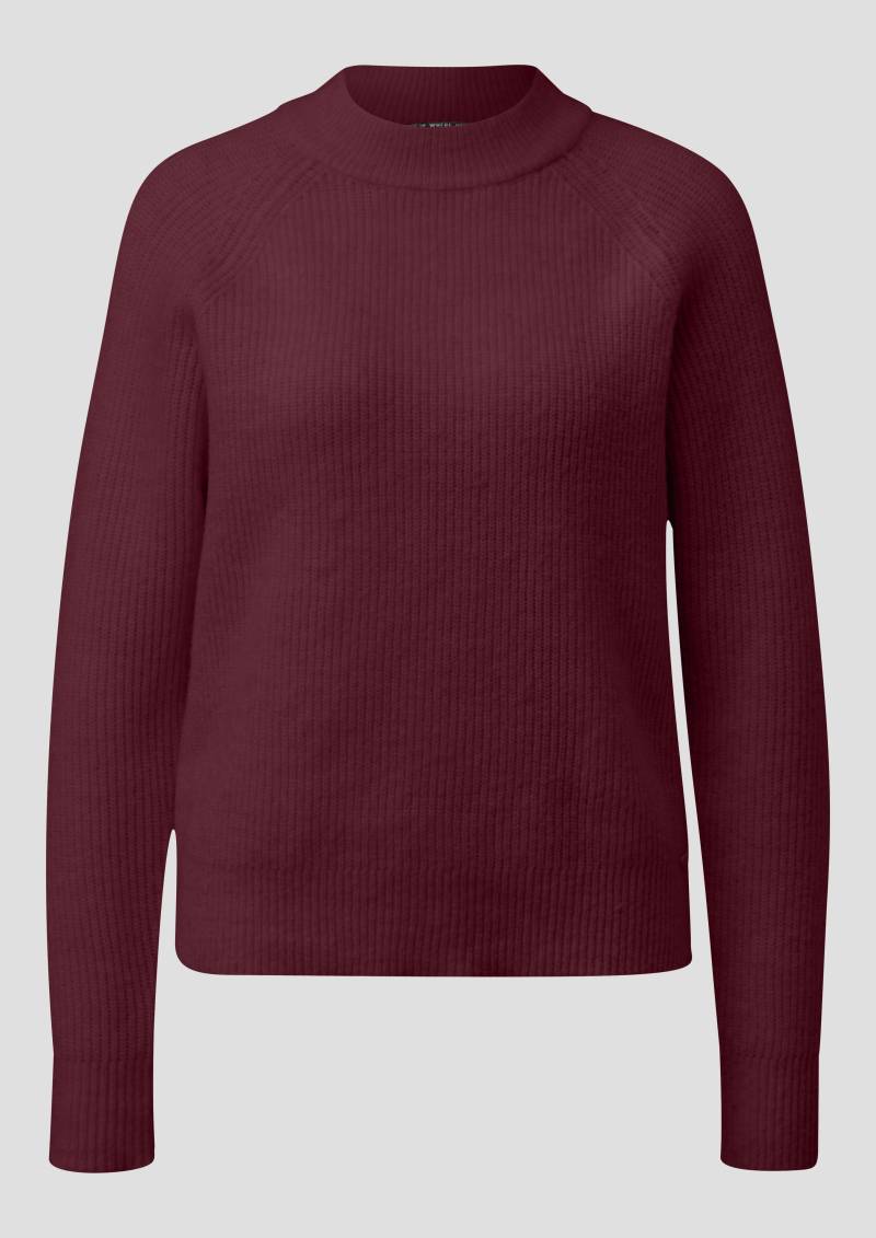 QS - Melierter Pullover, Damen, rot von QS