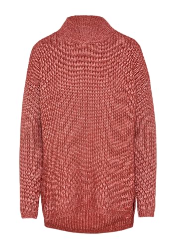 QS Weicher Strickpullover mit Rippstruktur rubinrot XL von QS