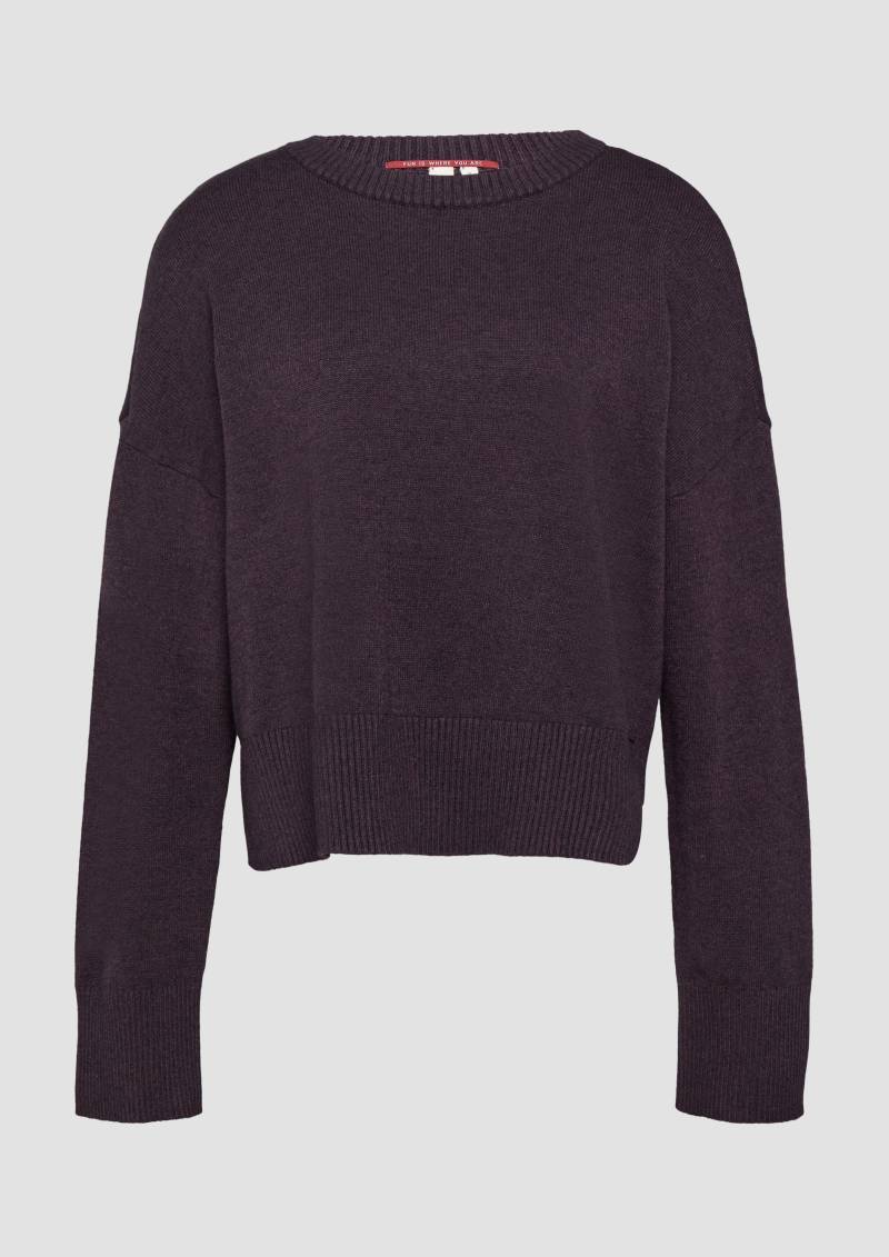 QS - Weicher Strickpullover mit seitlich geschlitztem Saum, Damen, Rosa QS - Weicher Strickpullover mit seitlich geschlitztem Saum, Damen, Rosa von QS