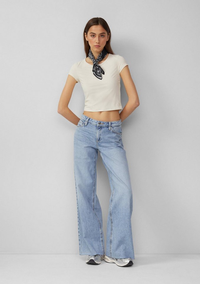 QS Weite Jeans Jeans-Hose CATIE Jeans Catie / Slim Fit / Mid Rise / Wide Leg, QS x Vanessa Mai von QS
