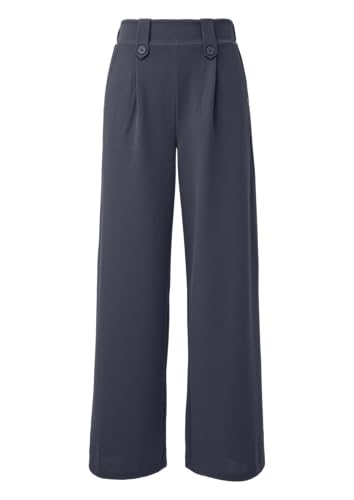 QS Wide-Leg Hose aus Interlockjersey tiefblau 34/30 von QS