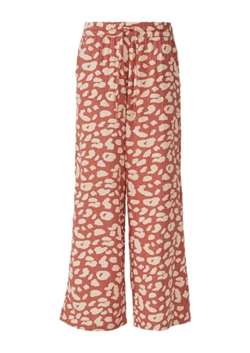QS Wide-Leg-Hose aus Musselin Papaya 38 von QS