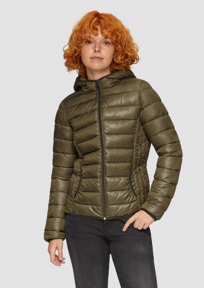QS Winterjacke Outdoor-Jacke Leicht wattierte Steppjacke mit Kapuze von QS
