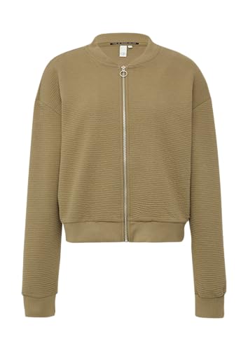Sweatjacke im Blouson-Style olivgrün S von QS