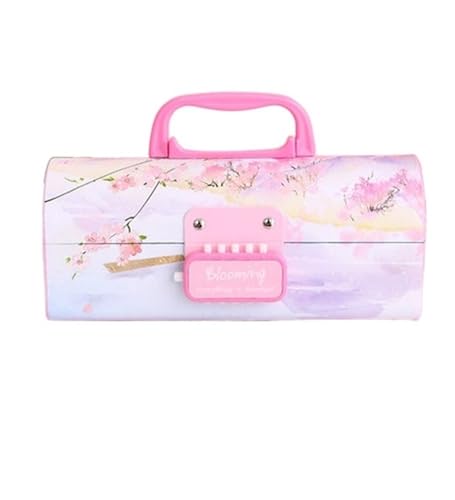 QSCTYG Federmäppchen Creative Pencil Box Multifunktional mit Code Lock Federmäppchen mit großer Kapazität for Jungen Mädchen Schule Schreibwaren tragbar 64 (Color : E) von QSCTYG