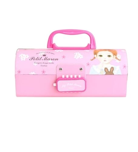 QSCTYG Federmäppchen Creative Pencil Box Multifunktional mit Code Lock Federmäppchen mit großer Kapazität for Jungen Mädchen Schule Schreibwaren tragbar 64 (Color : G) von QSCTYG