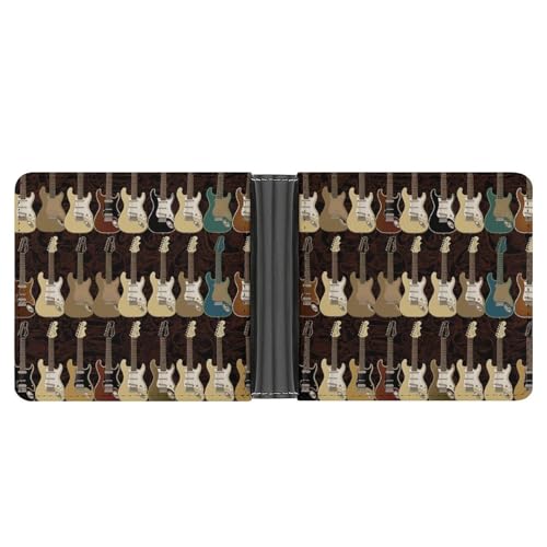 QSKDLAC Ledergeldbörse, schlank, langlebig, Kreditkartenetui, personalisierbar, Kunst-Gitarren-Muster, bedruckt, für Damen und Herren, perfekt für Arbeit, Reisen, Stil, Einheitsgröße, faltbare QSKDLAC Ledergeldbörse, schlank, langlebig, Kreditkartenetui, personalisierbar, Kunst-Gitarren-Muster, bedruckt, für Damen und Herren, perfekt für Arbeit, Reisen, Stil, Einheitsgröße, faltbare von QSKDLAC
