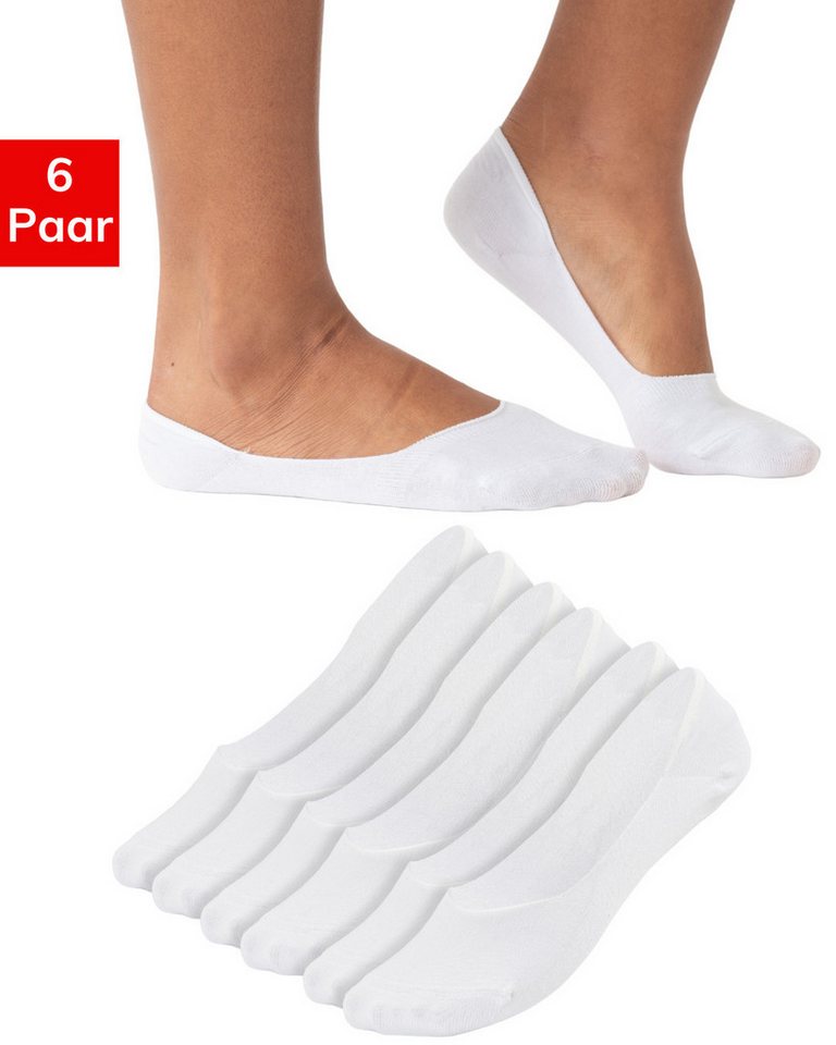 QSOCKS Socken Unsichtbare Low Cut Ballerina Socken Damen & Herren (6 Paar) Rutschfeste Füßlinge mit Silikonpad gegen Verrutschen von QSOCKS