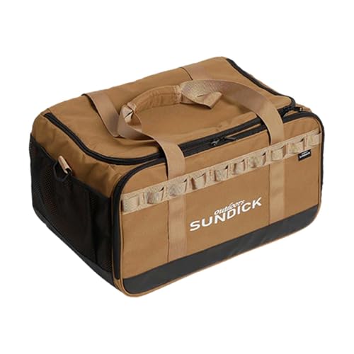 QSTDGVPW Picknicks Camping Topf Set Aufbewahrungstasche Herd Barbecue Handtasche Anti-Kollision 36 L Crossbody Schultertasche zum Kochen im Freien, Khaki von QSTDGVPW