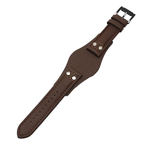 Echtes Leder -Uhrband für fossile CH2592 CH2564 CH2565 CH2891CH3051 Wristband 22mm Männer -Tablettsgurt mit Nietstil (Farbe: Schwarz, Größe: 22 mm) von QSYJCCXD