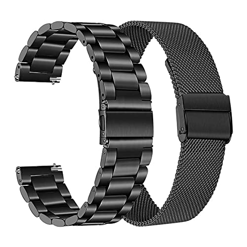 QSYJCCXD 18 mm 20 mm 22 mm Edelstahl Uhrenband für Venu2 Plus Venu 2 2s Handgelenkband Vivoactive 3 4 4S Forerunner 245 Band von QSYJCCXD