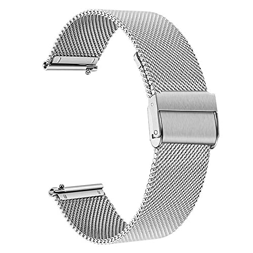 QSYJCCXD 18 mm 20 mm 22 mm Edelstahl Uhrenband für Venu2 Plus Venu 2 2s Handgelenkband Vivoactive 3 4 4S Forerunner 245 Band von QSYJCCXD