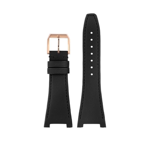 QSYJCCXD 28 -mm -Armband Gekerbter Nylon -echtes Lederband für den IWC -Ingenieur IW500501 IW378507 IW322703 Armband Herren Canvas Watch Band von QSYJCCXD