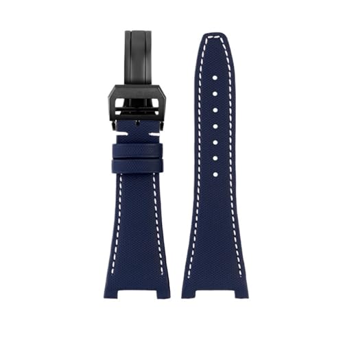 QSYJCCXD 28 -mm -Armband Gekerbter Nylon -echtes Lederband für den IWC -Ingenieur IW500501 IW378507 IW322703 Armband Herren Canvas Watch Band von QSYJCCXD