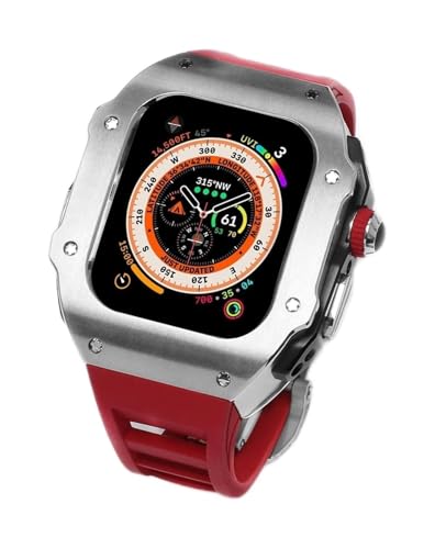 QSYJCCXD Edelstahl -Lünette Watch Hülle Gummiband -Mod -Mod -Kit , Für Serien Ultra 2 49mm Ersatz , Männer Metal Watch Hülle Sport atmungsaktiv QSYJCCXD Edelstahl -Lünette Watch Hülle Gummiband -Mod -Mod -Kit , Für Serien Ultra 2 49mm Ersatz , Männer Metal Watch Hülle Sport atmungsaktiv von QSYJCCXD