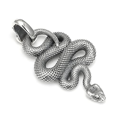 QSYJCCXD Exquisites Schmuck, Halsketten mit Anhängern, Herren Schlangen Vintage Mode Schlange Anhänger Halskette Single Anhänger QSYJCCXD Exquisites Schmuck, Halsketten mit Anhängern, Herren Schlangen Vintage Mode Schlange Anhänger Halskette Single Anhänger von QSYJCCXD