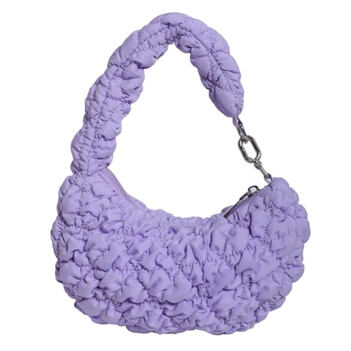 QSYJCCXD Frauen Puffer Armband Bag Klapptasche Leichte stilvolle Crescent -Tasche große Kapazität Mode Halbmondbeutel Nylonblasen Geldbeutel von QSYJCCXD