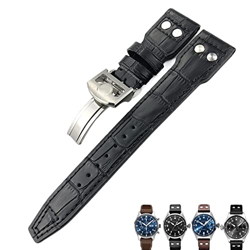 QSYJCCXD Für den IWC -Piloten Mark Portugieser Portofino Watchbänder 20mm 21mm 22mm Leder Uhrengurt Schwarzes Braun Uhren Band für Männer Armband QSYJCCXD Für den IWC -Piloten Mark Portugieser Portofino Watchbänder 20mm 21mm 22mm Leder Uhrengurt Schwarzes Braun Uhren Band für Männer Armband von QSYJCCXD