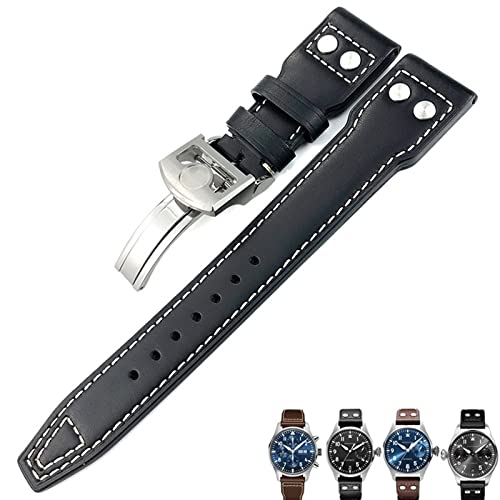 QSYJCCXD Für den IWC -Piloten Mark Portugieser Portofino Watchbänder 20mm 21mm 22mm Leder Uhrengurt Schwarzes Braun Uhren Band für Männer Armband QSYJCCXD Für den IWC -Piloten Mark Portugieser Portofino Watchbänder 20mm 21mm 22mm Leder Uhrengurt Schwarzes Braun Uhren Band für Männer Armband von QSYJCCXD