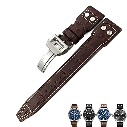 QSYJCCXD Für den IWC -Piloten Mark Portugieser Portofino Watchbänder 20mm 21mm 22mm Leder Uhrengurt Schwarzes Braun Uhren Band für Männer Armband QSYJCCXD Für den IWC -Piloten Mark Portugieser Portofino Watchbänder 20mm 21mm 22mm Leder Uhrengurt Schwarzes Braun Uhren Band für Männer Armband von QSYJCCXD