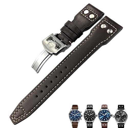 QSYJCCXD Für den IWC -Piloten Mark Portugieser Portofino Watchbänder 20mm 21mm 22mm Leder Uhrengurt Schwarzes Braun Uhren Band für Männer Armband QSYJCCXD Für den IWC -Piloten Mark Portugieser Portofino Watchbänder 20mm 21mm 22mm Leder Uhrengurt Schwarzes Braun Uhren Band für Männer Armband von QSYJCCXD