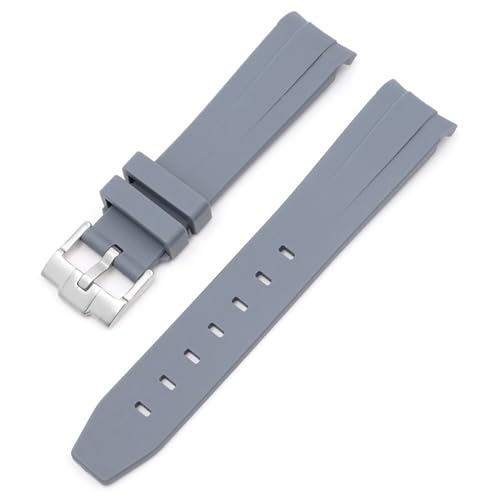 QSYJCCXD Gekrümmt kein Gap Gummi -Gurt für Omega Speedmaster Uhren Ersatz Band Frauen 20mm Uhrenband von QSYJCCXD