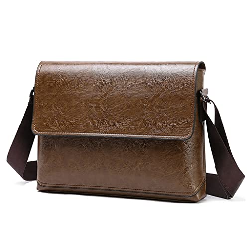 QSYJCCXD Großkapazität Leder Handtasche Notebook Tasche Geschäfts Reise Messenger Bag Crossbody Tasche von QSYJCCXD