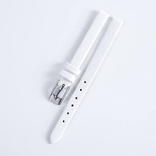 QSYJCCXD Leder Uhrenbänder für Frauen Uhr Accessoires dünne Uhrenhaltristriemen mit Stecknadelschnalle (grau) von QSYJCCXD
