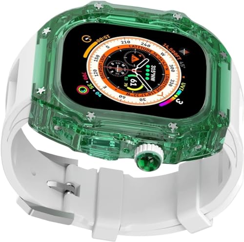 QSYJCCXD Luxus Frauen crtstal transparente Uhrengehäuse Gummibänder , für Ultra 8/7/6/5/4/SE 49 mm 45 mm 44 mm , Hard -PC -Lünetten RM Style Watch Sport Armband Accessoires QSYJCCXD Luxus Frauen crtstal transparente Uhrengehäuse Gummibänder , für Ultra 8/7/6/5/4/SE 49 mm 45 mm 44 mm , Hard -PC -Lünetten RM Style Watch Sport Armband Accessoires von QSYJCCXD