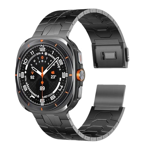 QSYJCCXD Männer Edelstahlarmband für Galaxy Watch Ultra 47mm Keine Lücken Metallersatz Armband für Uhr Ultra 47mm Uhrenbandbänder von QSYJCCXD