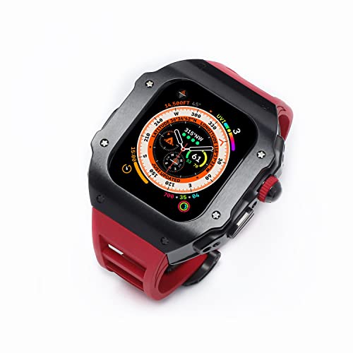 QSYJCCXD Mod Kit Titanium Metal Hülle Fluor Gummiband , für Ultra 8 49mm Sport Fluorebber GurtGelzel QSYJCCXD Mod Kit Titanium Metal Hülle Fluor Gummiband , für Ultra 8 49mm Sport Fluorebber GurtGelzel von QSYJCCXD