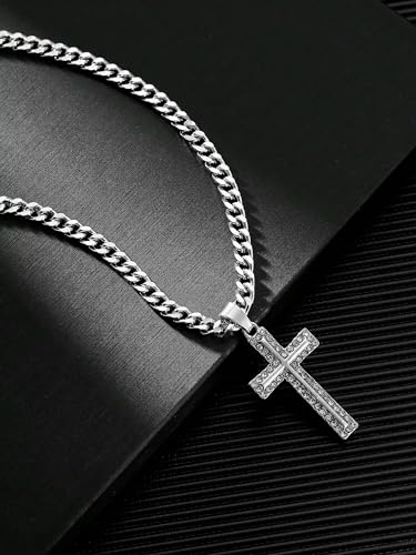 QSYJCCXD Mode Cross Anhängerkette für Männer mit Strass-Detail-Default QSYJCCXD Mode Cross Anhängerkette für Männer mit Strass-Detail-Default von QSYJCCXD