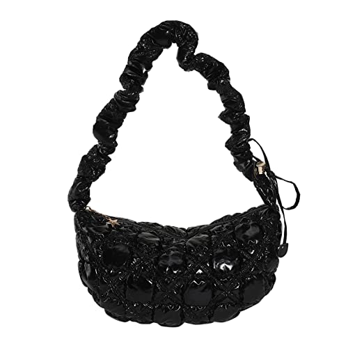 QSYJCCXD Mode Frauen Crossbody Tasche plissierte Pu karierte Textur verstellbare Schultergurte Reisehandtaschen Reisen Handtaschen von QSYJCCXD