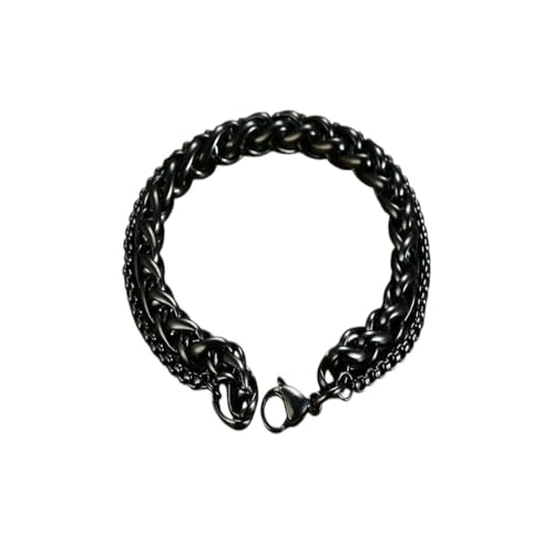 QSYJCCXD NEU 2026 UNISEX -FETINLE STELL DOUBLE -LAGE -Kettenarmband Edelstahlverbindungsbox Armbänder 8,5 Zoll Schmuck Modetrendy -Accessoires kreatives Geschenk für Frauen und Männer von QSYJCCXD