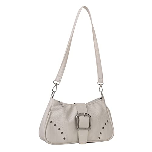 QSYJCCXD Nieten PU Leder Achselbeutel Frauen Umhängetasche Sommer Freizeit Alligator Muster weibliche Achselhöhlen -Tasche von QSYJCCXD