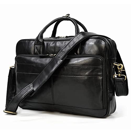 QSYJCCXD Retro -Laptop -Aktentaschen Handtaschen Casual Daily Working Tote Taschen Männer männliche Tasche für Dokumente von QSYJCCXD