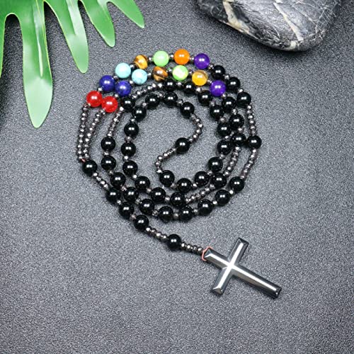 QSYJCCXD Trendy Crosses Anhänger Halskette Rosenkranz Halsketten für Männer Frauen 8mm Polar Jade Stein Perlen Meditation Halskette QSYJCCXD Trendy Crosses Anhänger Halskette Rosenkranz Halsketten für Männer Frauen 8mm Polar Jade Stein Perlen Meditation Halskette von QSYJCCXD
