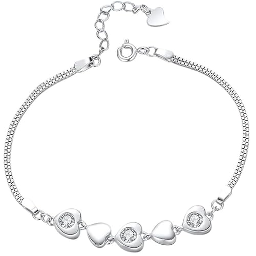 QSYJCCXD Weihnachtsgeschenk 5mm farblos All Moissanit Herzarmband für Frauen Fancy Shine Diamond S925 Sterling Silber Gra Schmuck QSYJCCXD Weihnachtsgeschenk 5mm farblos All Moissanit Herzarmband für Frauen Fancy Shine Diamond S925 Sterling Silber Gra Schmuck von QSYJCCXD