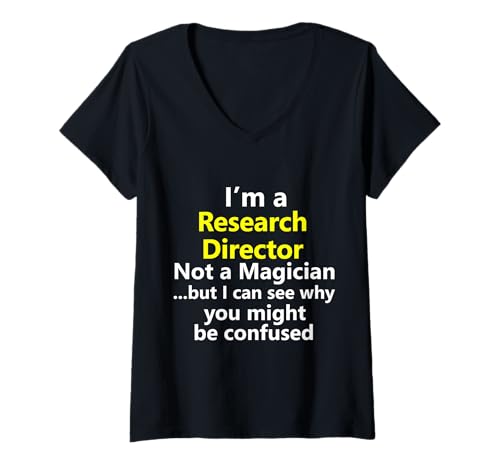 Damen Forschungsdirektor Job Science Biology Administrator Manager T-Shirt mit V-Ausschnitt Damen Forschungsdirektor Job Science Biology Administrator Manager T-Shirt mit V-Ausschnitt von QTABjXHYBLWJHBSY Creations Co