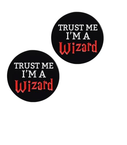 QTAOEIONG Emaille-Brosche "Trust Me I'm A Wizard", 2 Stück, Anstecknadel für Männer und Frauen QTAOEIONG Emaille-Brosche "Trust Me I'm A Wizard", 2 Stück, Anstecknadel für Männer und Frauen von QTAOEIONG