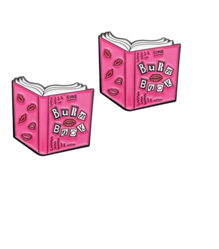 QTAOEIONG Emaille-Brosche mit Brennbuch, 2 Stück, Anstecknadel für Männer und Frauen von QTAOEIONG