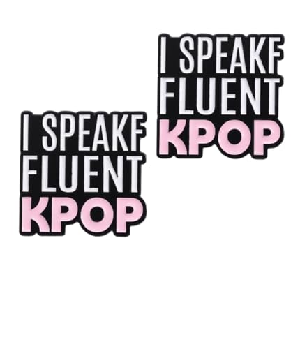 QTAOEIONG I Speakf Fluent Kpop Emaille-Brosche, 2 Stück, Anstecknadel für Männer und Frauen von QTAOEIONG