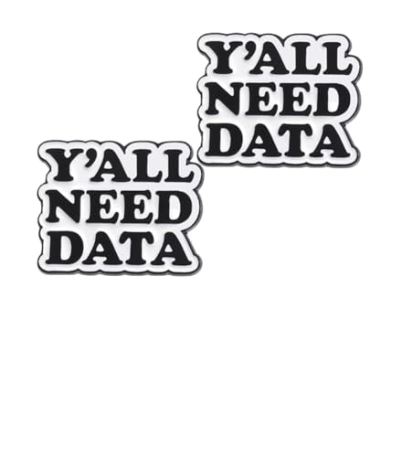 QTAOEIONG Y'All Need Data Emaille-Brosche, 2 Stück, Anstecknadel für Männer und Frauen QTAOEIONG Y'All Need Data Emaille-Brosche, 2 Stück, Anstecknadel für Männer und Frauen von QTAOEIONG