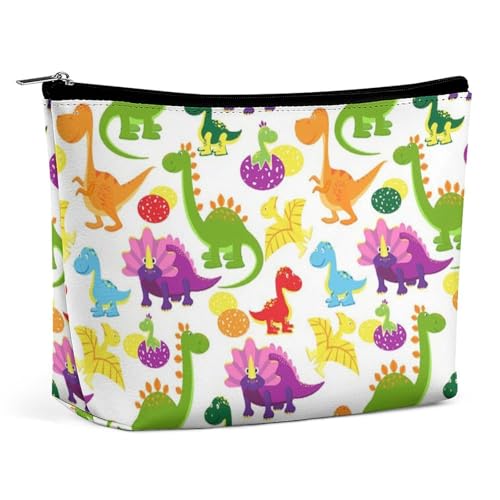 Trapezförmige Make-up-Tasche für Damen, Dinosaurier, Reise-Make-up-Organizer mit Reißverschluss, Stil:, Einheitsgröße von QTAVETEND