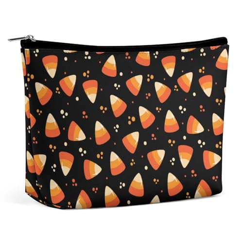 Trapezförmige Make-up-Tasche für Damen, Kosmetiktasche, Süßigkeitenmais, Reise-Make-up-Organizer mit Reißverschluss, Stil:, Einheitsgröße von QTAVETEND