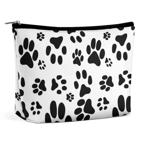 Trapezförmige Make-up-Tasche für Damen, Kosmetiktasche, Tierpfoten-Druck, Reise-Make-up-Organizer mit Reißverschluss, Stil:, Einheitsgröße Trapezförmige Make-up-Tasche für Damen, Kosmetiktasche, Tierpfoten-Druck, Reise-Make-up-Organizer mit Reißverschluss, Stil:, Einheitsgröße von QTAVETEND