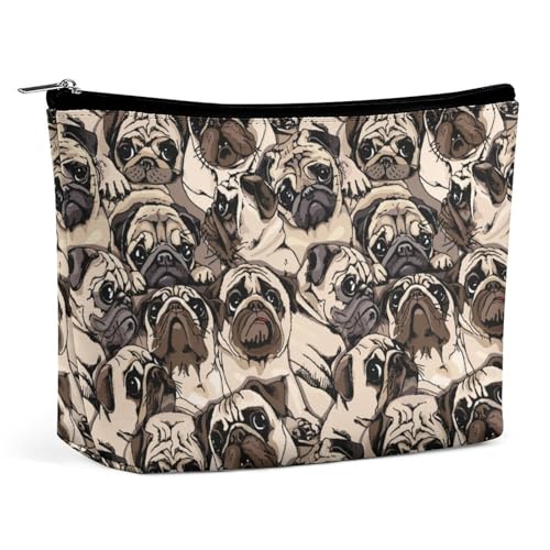 Trapezförmige Make-up-Tasche für Damen, Kosmetiktasche, Welsh Corgi, Welpe, Reise-Make-up-Organizer mit Reißverschluss, Stil:, Einheitsgröße von QTAVETEND