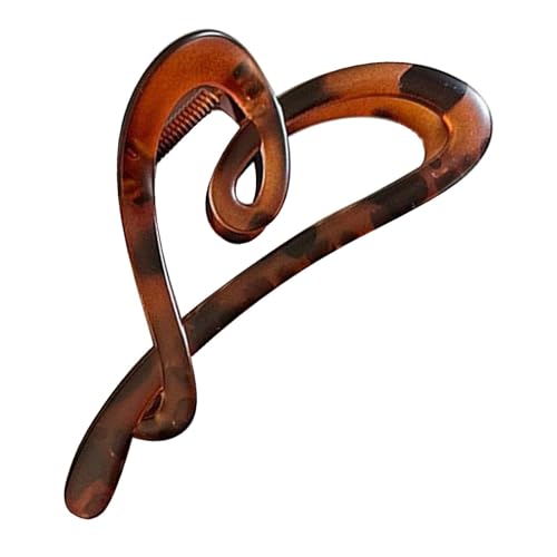 Herz-Krallen-Clip – stilvolle Haarspange für Frauen | Modische Haarspange für Mädchen | 12x5x5cm Haarstyling-Klauenklammer in Herzform | Modische Haar-Accessoires mit starken Haltebackenklammern von QTFYE