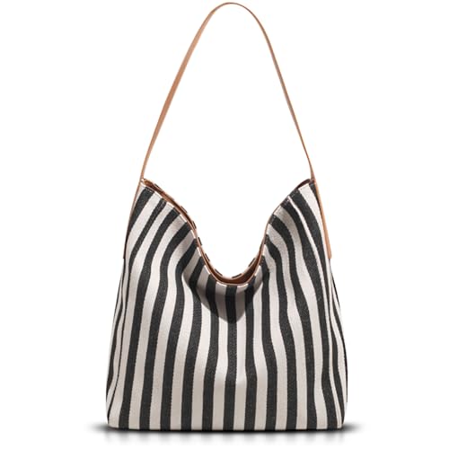 QTKJ Streaks 532 Canvas-Tasche, große Kapazität, Handtaschen für Damen, Urlaub, tägliches Kombinieren QTKJ Streaks 532 Canvas-Tasche, große Kapazität, Handtaschen für Damen, Urlaub, tägliches Kombinieren von QTKJ